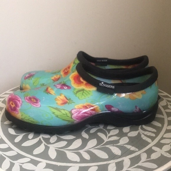 Sloggers Floral Gardening Clogs sz 6 - Picture 2 of 12